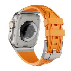 Watch Band Borracha de Silicone Compatível com Watch Band 42mm 44mm 45mm 49mm Ultra 2 Soft Sport Wristband Replacement Wristband Metal Connector para iWatch Series 9 8 7 6 5 SE 2