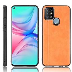 Capa adequada para Infinix Hot 10, capa de celular estilo couro, proteção robusta 360° protege seu telefone capa de cor retrô para Infinix Hot 10