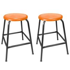 Kit 2 Bancos Banqueta Bar 55cm Empilhavel Para Lanchonete Mesa Cozinha