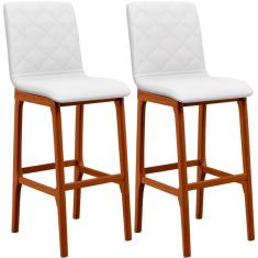 Kit 02 Banquetas Altas Zoe Facto Branco