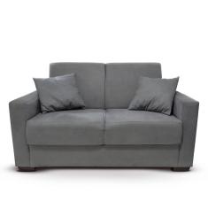 Sofá 2 Lugares Sala De Estar Recepção Suede Cecilia Cinza