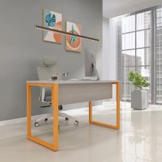 Mesa Madeira 120 X 60 M120-60p25tub Cinza Laranja