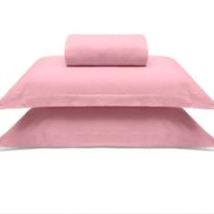 Jogo De Cama Buettner King Malha 100% Algodao Liso 3 Peças Image Rose