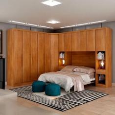 Guarda-Roupa Modulado de Casal Safira 002 em MDF com 12 Portas e 8 Gav