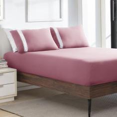 Jogo de Lençol Malha Casal Liso com 02 Fronhas 100% Algodão - Textil G