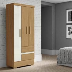 Guarda-Roupa Solteiro 3 Portas 2 Gavetas com Pés Coimbra Aramóveis, At