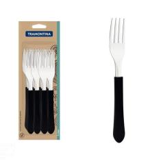 Conjunto de Garfos de Mesa Tramontina Leme com Lâminas em Aço Inox e C