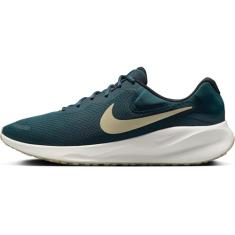 Nike Tênis de corrida masculino Revolution 7 Road (FB2207-407, azul marinho/greve verde/rosa hiper/cáqui deserto), Azul marinho/greve verde/rosa hiper/cáqui deserto, 39