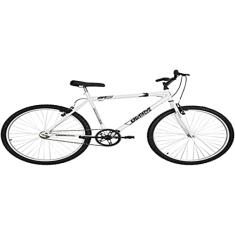 Bicicleta de Passeio Ultra Bikes Esporte Aro 26 Reforçada Freio V-Brake Sem Marcha Branco