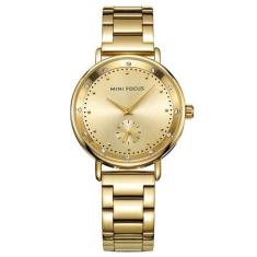 Relógio De Luxo Iced MINIFOCUS À Prova D' Água MF 0037 Montre Femme (Dourado)
