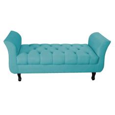 Recamier Grecia Decorativa 160cm Suede Azul Turquesa - Montanaris Decor