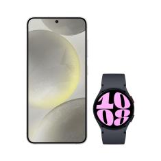 Galaxy S24 256GB - Cinza + Galaxy Watch6 BT 40mm - Grafite Combo