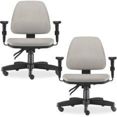 Kit 02 Cadeiras De Escritório Giratória Executiva Ergonômica