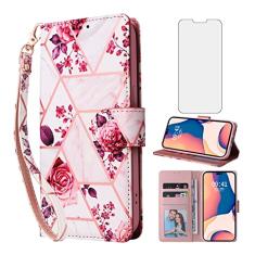 Capa carteira compatível com iPhone 14 Pro Max de 6,7 polegadas, protetor de tela de vidro temperado, capa de couro com suporte de cartão para iPhone14promax 5G i Phone14Max Plus, iPhone14 ProMax,