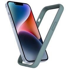 K TOMOTO Capa amortecedora compatível com iPhone 14 Plus (6,7 polegadas), capa amortecedora de silicone líquido [absorção de choque] [proteção de borda elevada] [proteção contra quedas] [toque sedoso