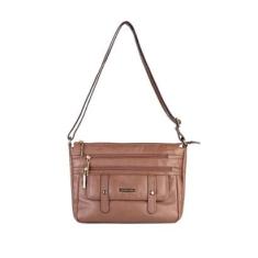 Bolsa tiracolo de couro liso Isis-Feminino