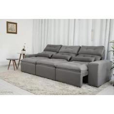 Sofá Retrátil e Reclinável 2,10m C/ 03 Módulos em Tecido Suede  - Vene