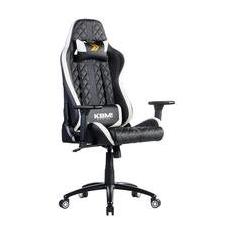 Cadeira Gamer KBM! GAMING Hailstorm CG450, Preta e Branca, Com Almofadas, Reclinável, Descanso de Braço 2D - KGCG450PTBR