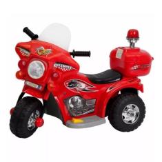 Mini Moto Eletrica Infantil Cores Policia Criança Som Luz 6v C/ Inmetr