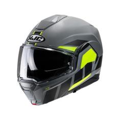 Capacete hjc i100 180 beis cinza preto e verde 59