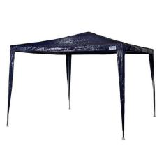 Gazebo 3m x 3m Ráfia Azul - Mor, Azul, 3x3m