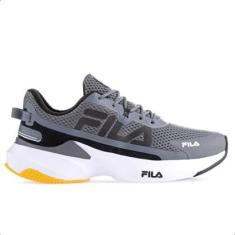 Tênis Fila Recovery Grafite Preto e Amarelo - Masculino-Masculino