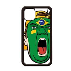 Capa de maquiagem com bandeira nacional do Brasil para iPhone 11 Pro Max para Apple Mobile Case