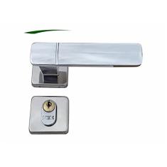 Fechadura para Porta de Entrada Externa com Roseta Capri 40mm Mgm Cromado Aluminio