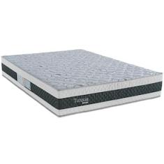 Colchão de Casal Biflex Turquia com Molas Ensacadas e Pillow Inn 30x138x188cm - Branco e Grafite