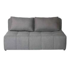 sofá 2 lugares modular soho linho cinza