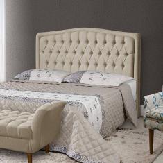 Cabeceira Queen Costa Rica Atraente Móveis Linho Bege