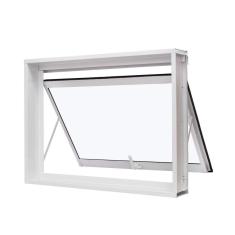 Janela de Aço Maxim-Ar 50x50cm Vidro Liso Qualitysol Ramassol Branco