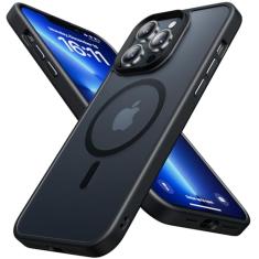 YUQUYI Capa magnética forte para iPhone 13 Pro, compatível com MagSafe, proteção de nível militar, resistente a amarelamento, traseira resistente a arranhões, capa de telefone magnética para iPhone 13