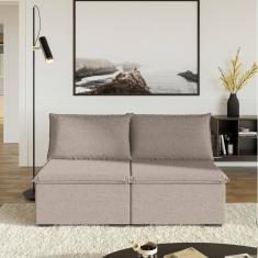 Sofá Modular 2 Módulos Centrais Zen Cabecasa Madeiramadeira Marrom