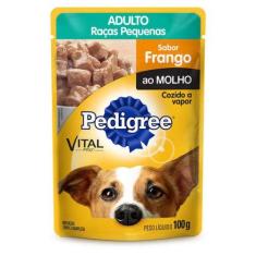 Ração Pedigree Sachê Frango ao Molho para Cães Adultos de Raças Pequen