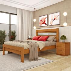 Cama Casal Mdf Safira   Cinamomo