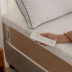 Colchão Queen Guldi Comfort com Massageador Quântico Molas Ensacadas (30x158x198) Branco e Bege