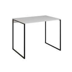 Escrivaninha Industrial Base Ferro Preto Tampo Mdp Branco 90x50