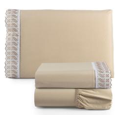 Jogo De Lençol Suave Lese Percal 180 Fios Solteiro 3 Peças Barato - Castor