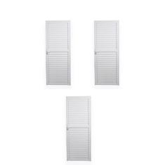 Kit Com 3 Portas De Alumínio Laminada 210x70cm Soft Plus Mgm Branco