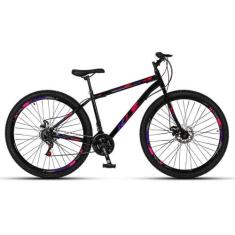 Bicicleta Aro 29 Kls Sport Gold Freio Disco Mtb 21 Marchas, Preto, Pin