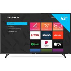 Smart TV AOC Roku 43", Full HD LED 43S5195/78G, Wi-Fi Integrado