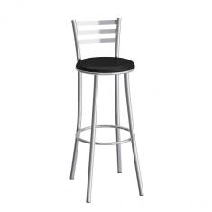 Banqueta com Encosto Miami 101cm Compoarte Cromado 