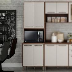 Paneleiro com Nicho 4 Portas Áustria Chocolate/Off White