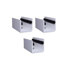 03 Un Guia U Externo Ajustável Para Porta De Correr - Branco