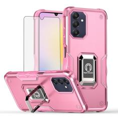 Asuwish Capa de telefone para Samsung Galaxy A35 5G com protetor de tela de vidro temperado e suporte de anel fino suporte rígido híbrido robusto magnético traseiro acessórios para celular A 35 35A