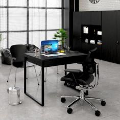 Mesa De Escritório Kuadra 2 Gv Preta 90 Cm