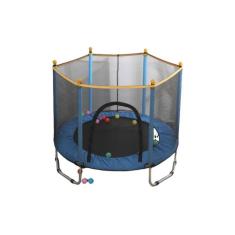 Cama elástica para crianças cor azul