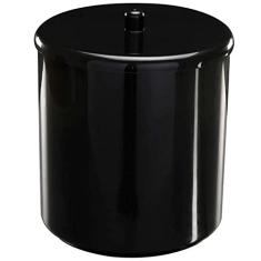 Cesto Multiuso com Tampa Diam 20 x 25 cm , Astra, Preto