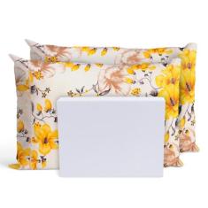 Jogo De Lençol Casal Queen 3 Peças 200 Fios Florença Branco - Casa Hom